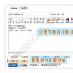 自动隐藏附件