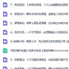 打爆IP创富计划7天线上课，iP创富少走弯路，就是最快的路