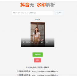 抖音视频图集无水印解析PHP源码 非第三方接口