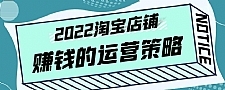 2022年淘宝店铺赚钱的运营策略，一套能够盈利的赚钱打法