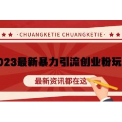 价值980的2023最新暴力引流创业粉丝玩法
