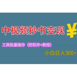 2023 中视频抄书变现：特别适合新手操作的副业「附工具+教程」
