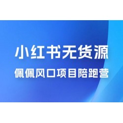 佩佩 · 小红书无货源风口项目陪跑营：不用拍摄、不用露脸、不用买产品、不用营业执照、一部手机即可开店
