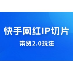 快手网红 IP 切片带货 2.0 玩法，新赛道竞争小，适合小白入场