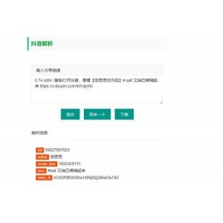 2023最新抖音解析无水印视频下载html源码
