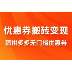 拼多多优惠券稳定搬砖变现，无需经验，高利润，详细操作教程！
